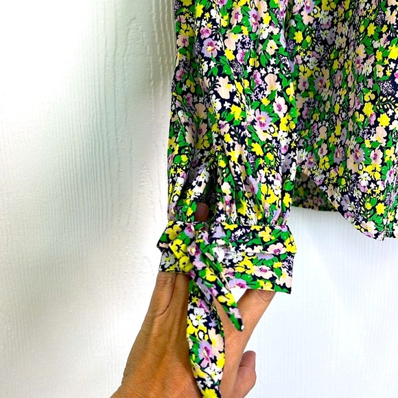 Anthropologie - Maeve Ashleigh Puff Sleeved Floral Button Down Blouse Size Small - Picture 6 of 13